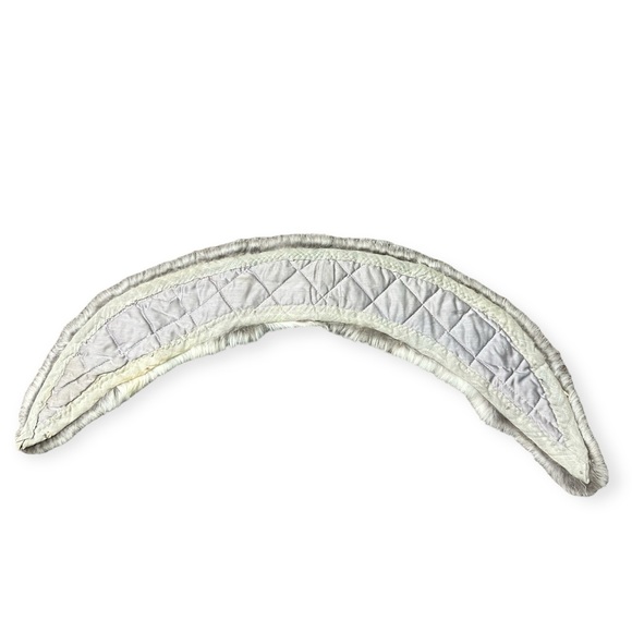 Authentic Vintage White & Grey Fur Shawl Collar - Picture 5 of 7